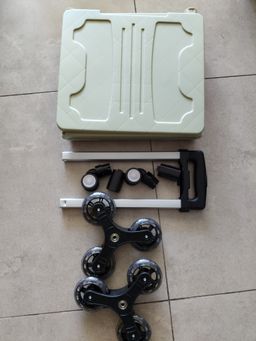 FOLDABLE SHOPPPING TROLLEY WITH LID 