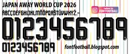 Font Vector Japan Away World Cup 2026 kit