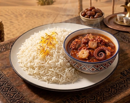 Rice Saloona Octopus | رز مع صالونة الأخطبوط