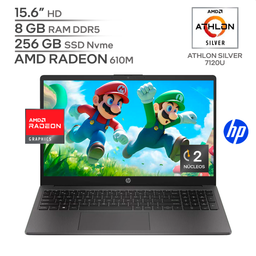 HP 255 G10 / AMD ATHLON SILVER 7120U / RAM 8 GB DDR5 / SSD 256 GB Nvme / 15.6" HD