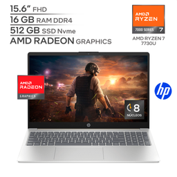 HP 15 FC0275LA / AMD RYZEN 7 7730U / RAM 16 GB DDR4 / SSD 512 GB Nvme / 15.6" FHD 1080P