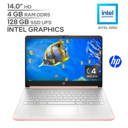 HP 14 DQ6015DX / INTEL N150 13Va Generación / RAM 4 GB DDR5 / SSD 128 GB UFS / 14.0" HD / WINDOWS 11 (Copy)