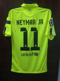 Barcelona 2014/15 Third Shirt (Yellow / Navy)