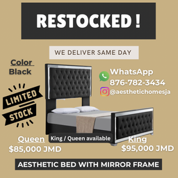Aesthetic Mirror Frame Bed