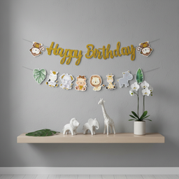 Happy Birthday Backdrop – Jungle \ Animals theme Cutouts 