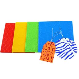 Animal Print Pattern Rubbing & Embossing Plates - 4pcs