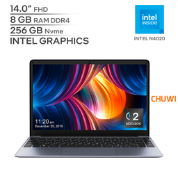 CHUWI HEROBOOK PRO / INTEL N4020 11Va Generación / RAM 8 GB DDR4 / SSD 256 GB Nvme / 14.0" FHD / WINDOWS 11