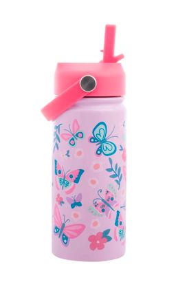 Stephen Joseph insulated stainless steel water bottle - butterfly