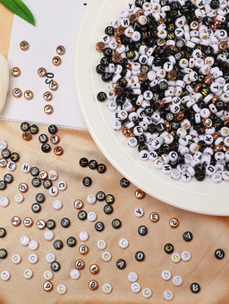 700 Round Acrylic Letter Beads for Jewelry Making