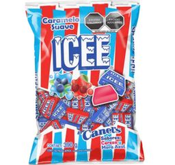 CARAMELO CHICLOSO CEREZA-MORA AZUL ICEE BSA C/150 PZS