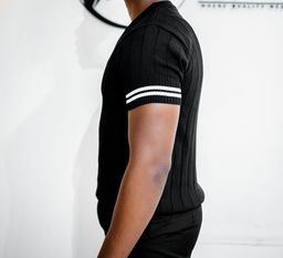 Stripped crewneck rib tee