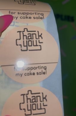 Cake Sale Stickers