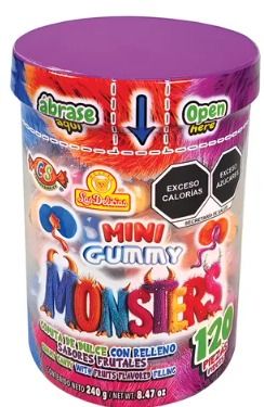 MINI GUMMY MONSTER LAS DELICIAS VIT C/120 PZS