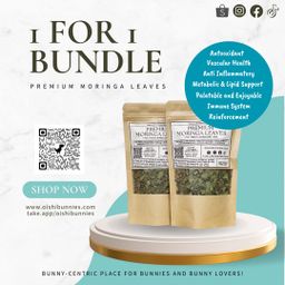 1 For 1 Special Bundle! Premium Moringa Leaves For Rabbits & Small Animals (35g + 35g)  (Copy)