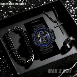 4PCS Jam Tangan Olahraga Digital Multifungsi 