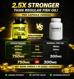 Vitaxtrong Omeflame X3000™ | 100 / 180 Softgels | Ultra-Concentrated Omega-3 Fish Oil 3000mg | EPA & DHA [VX]