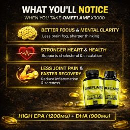 Vitaxtrong Omeflame X3000™ | 100 / 180 Softgels | Ultra-Concentrated Omega-3 Fish Oil 3000mg | EPA & DHA [VX]