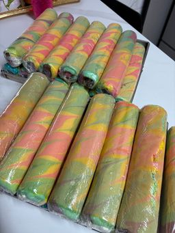 Rainbow Swiss Roll - Chocolate Filling