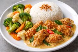 Rice with Buttermilk Chicken + Veg