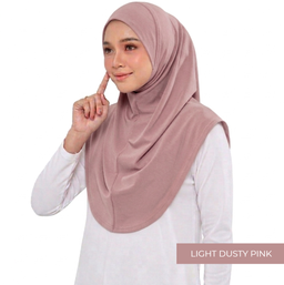 THE BEST TUDUNG SARUNG - LIGHT DUSTY PINK