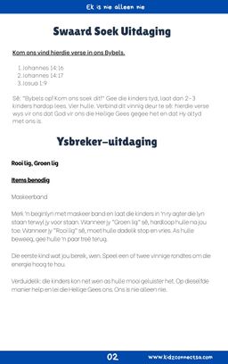 Die Heilige Gees – My Helper 4 weke se kinderkerklesse vir laerskool kinders