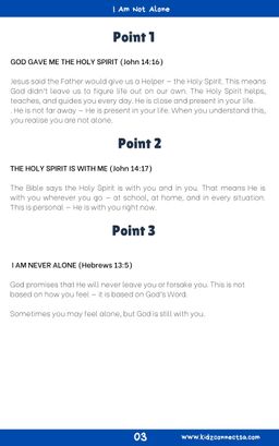 The Holy Spirit – My Helper  4 Weeks of Primary School Lessons for Children's Church