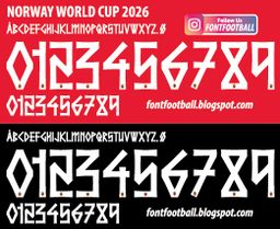 Font Vector Norway World Cup 2026 kit