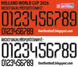Font Vector Holland World Cup 2026 kit