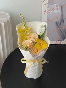 3 Stalk Soap Flower Mixed Bouquet 