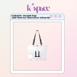 G-DRAGON - Reusable Bag [2025 World Tour 'Übermensch' Official MD]