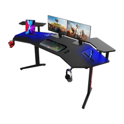 Mesa Gamer Ultimate Preta Grande  Ergonômico Elétrico Sit Stand Desk Motorizado Altura  Ajustável Confortável