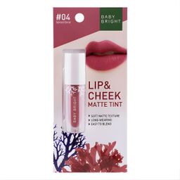 Baby Bright - Lip & Cheek Matte Lipstick 2.4g (#04 Spiced Coral T.) | Wholesale Makeup Singapore