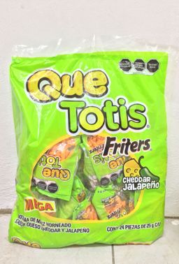 FRITERS QUESO JALAPE�O MEGA 25GR TOTIS BSA C/24 PZS