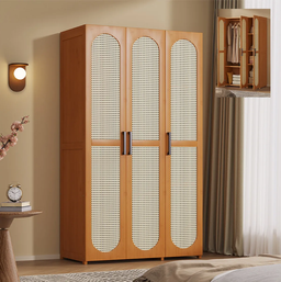 10700067 - RATTAN WARDROBE CABINET