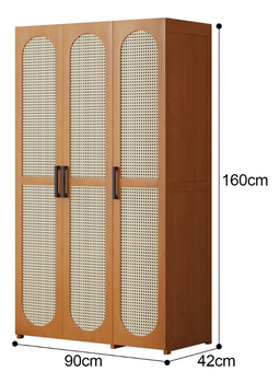 10700067 - RATTAN WARDROBE CABINET