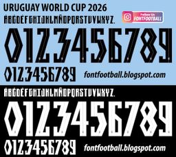 Font Vector Uruguay World Cup 2026 kit