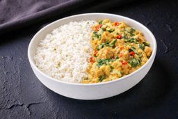 Salted Egg Buttermilk Chicken Rice