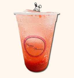 Strawberry Soda With Lychee Bursting Boba