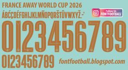 Font Vector France Away World Cup 2026 kit