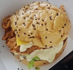 Crispy Chicken Burger(crispy chicken breast with lettuce , mayo and cheese