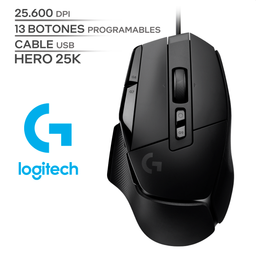 LOGITECH G502X / 25600 DPI / 13 BOTONES / ALAMBRICO USB