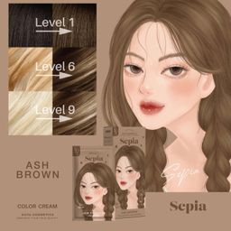 Kota - Hair Dye Permanent Colorant (200ml) - Sepia (Ash Brown) | Wholesale Hair Dye Singapore