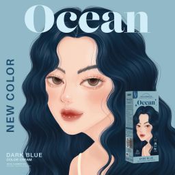 Kota - Hair Dye Permanent Colorant (200ml) - Ocean (Dark Blue) | Wholesale Hair Dye Singapore