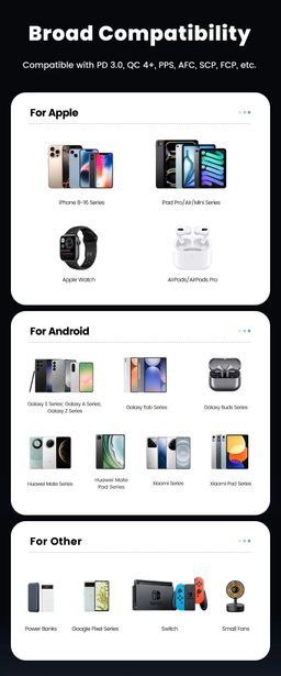 Toocki All-in-One 65W Car Quick Charger