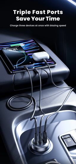 Toocki All-in-One 65W Car Quick Charger
