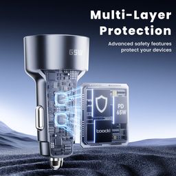 Toocki All-in-One 65W Car Quick Charger