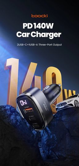Toocki Advanced 3-in-1 140W Max PD SCP USB-C