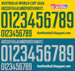 Font Vector Australia World Cup 2026 kit