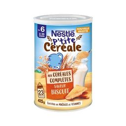 Nestlé P'tite Céréale - Céréales complètes Saveur Biscuits, de 6 à 36 mois