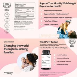 Wholesome Story myo inositol with folate + vitamin D3